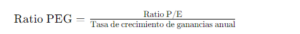 ¿Qué es el Ratio PEG?