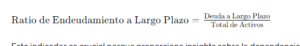 ¿Qué es el Ratio de Endeudamiento a Largo Plazo?